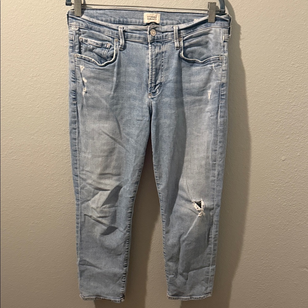 Citizens Of Humanity the Ella  Light Blue Cropped Jeans